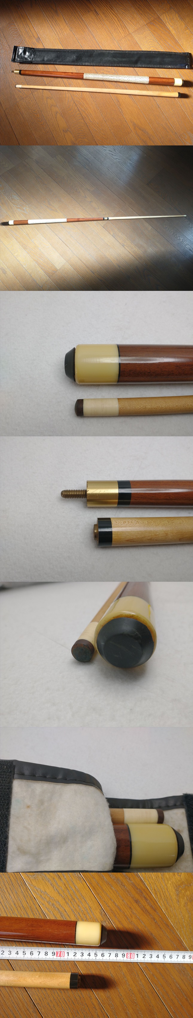 ビリヤード　キュー　アンティーク　ケース付き (22_50225_18)