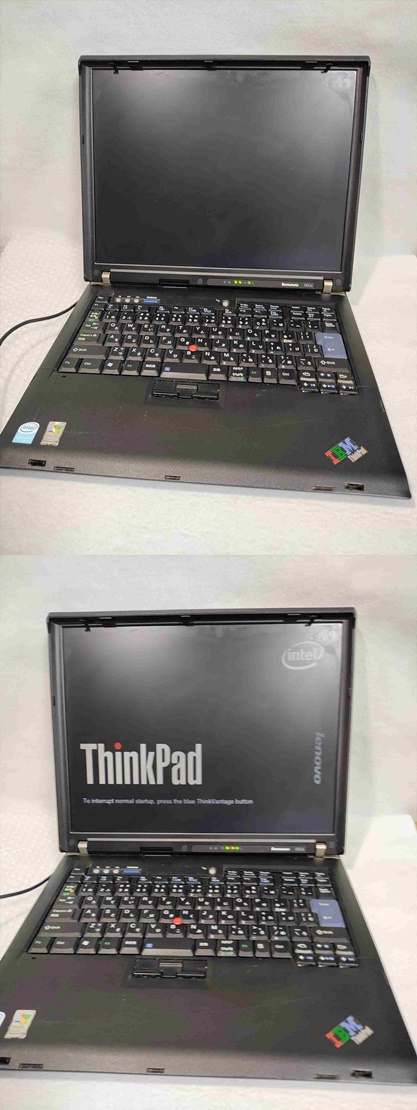 在庫大量lenovo　IBM　ThinkPad　R60e　レノボ　ノートパソコン　アダプター付き　ジャンク (22_90121_3) その他